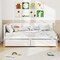 Pine Wood Twin Daybed with Storage Drawers and Platform Design